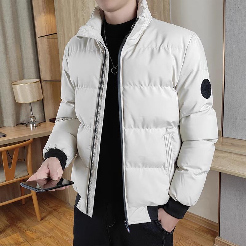 Brand Clearance Men's Thick Warm Cotton Jacket - Stand Collar Trendy Autumn/Winter Padded Outerwear