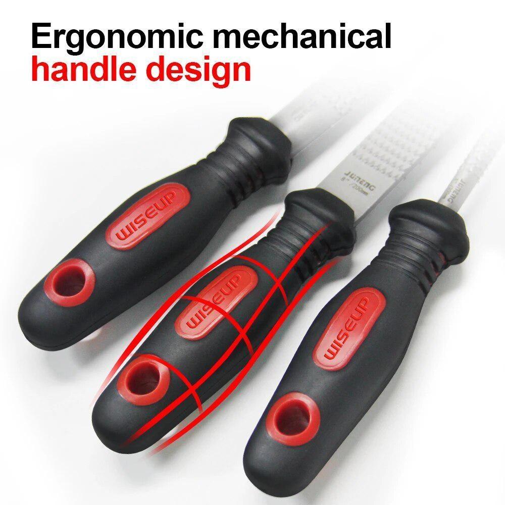 WISEUP 1PCS Flat/Round/Half-Round Shape Wood Rasp Files Set Ferramentas para trabalhar madeira para artesanato Escultura em madeira Ferramentas para escultura em madeira