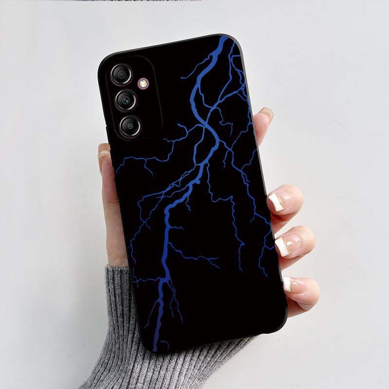 For Samsung A14 Case Galaxy A14 5G Cover SM-A145F A145M SM-A146B Luxury Fashion Black Silicone Phone Case Shockproof Back Cover