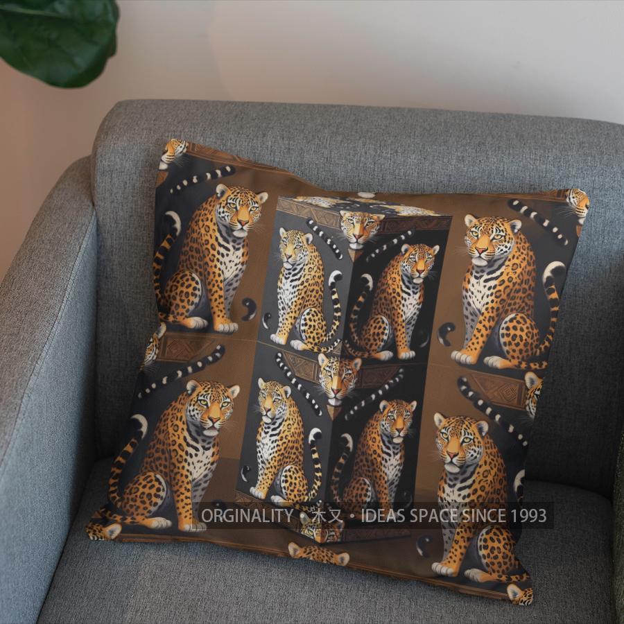 2D Colorful Abstract Leopard-Print Pillow For Home Pattern Cushion Cover Suitable For Sofa Bedroom Car Pillow Cover