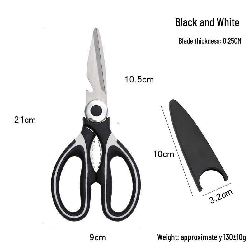 Stainless Steel Multifunctional Kitchen Scissors for Meat, Fish, and Poultry