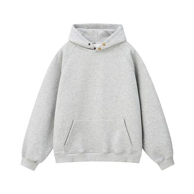 Hooded Sweater Men's New Spring and Autumn Solid Color Hoodie Boys' Top American High Street Loose Thickened Coat