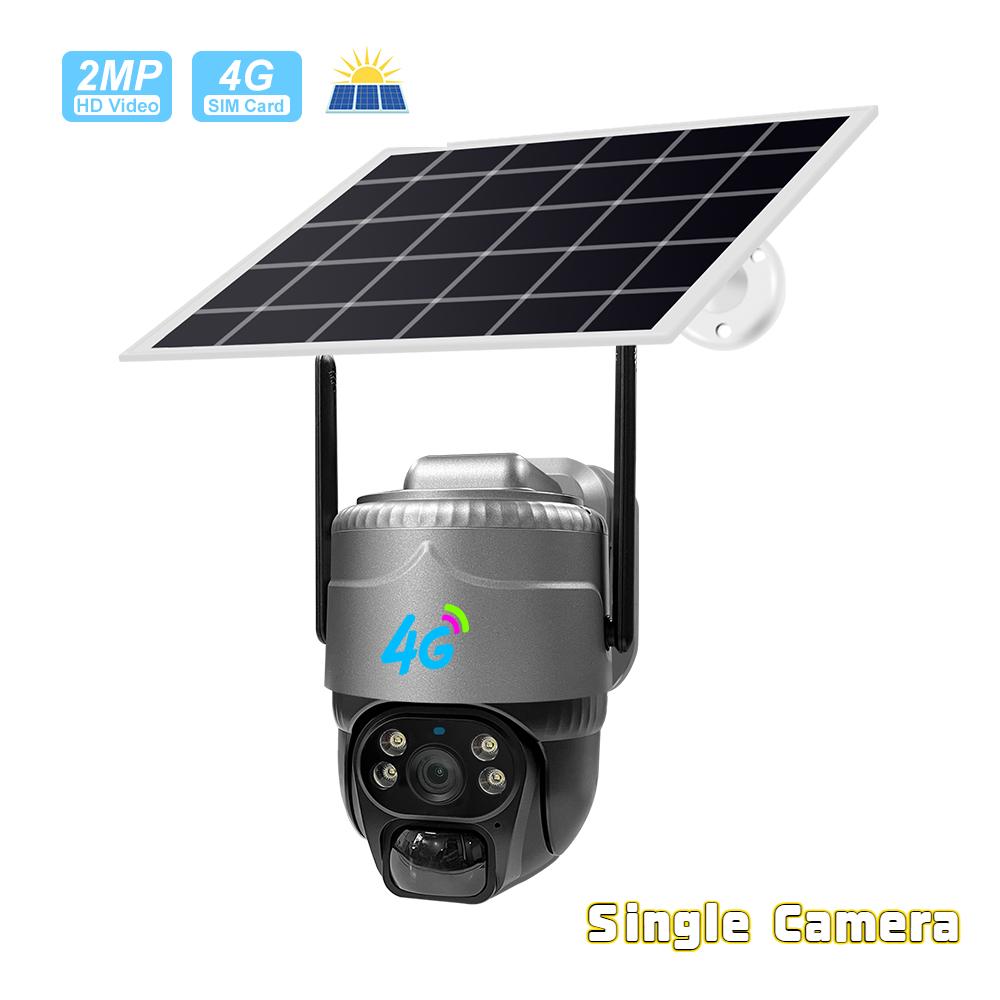 Single/Binocular Solar Surveillance Camera WiFi/4g Wireless Connection Waterproof Night Vision High-definition Security Monitoring