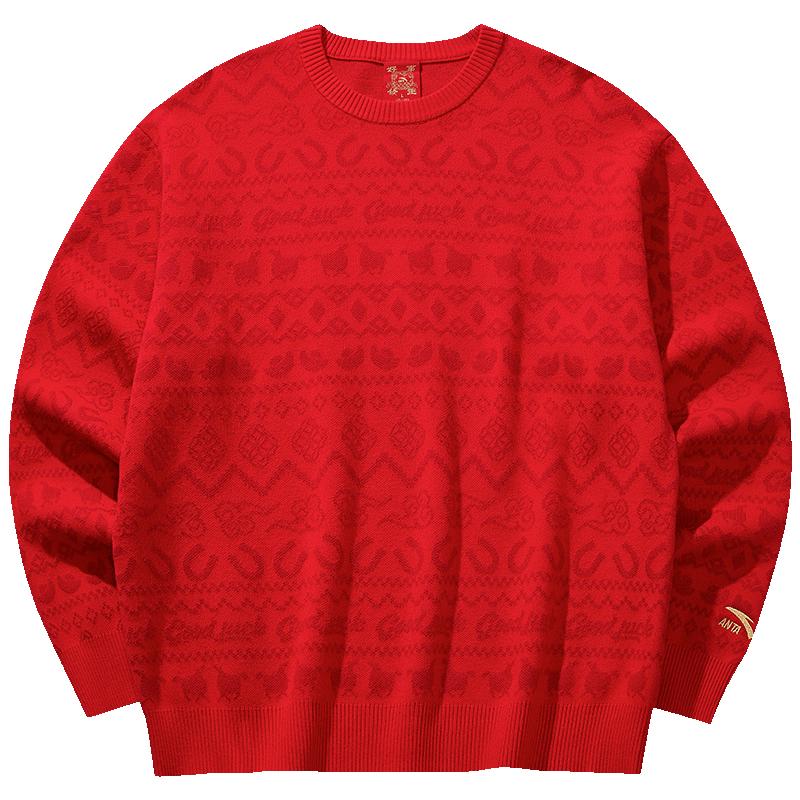 ANTA Good Things Happen Casual Long Sleeve Knitted Sweater S