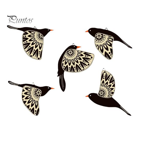 

5 шт. Летающая птица настенный декор деревенский деревянный птица настенное украшение настенное крепление птица орнамент для гостиной спальни офиса 5pcs