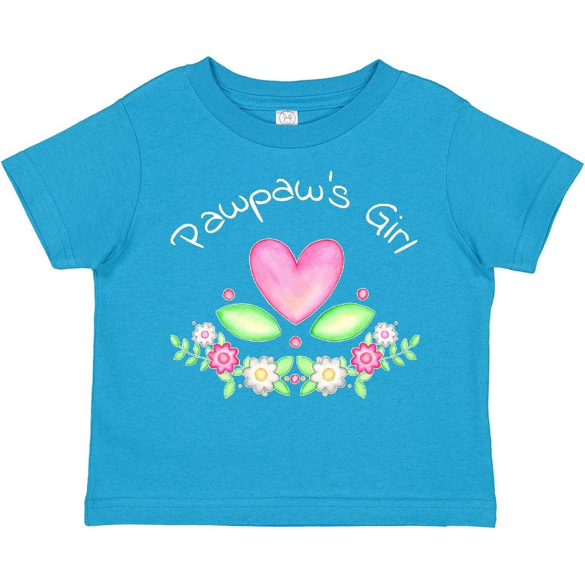 Inktastic Pawpaw s Girl- Heart Flowers Toddler T-Shirt Family Cute Pawpaw New 110