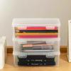 Large Transparent PP Plastic Storage Box, Suitable for Pens, Pencils, Markers - Office and School Handicraft and Supplies Storag