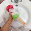 1pc Extra Large Watermelon Popsicle Sponge Multifunctional, Soft Polyurethane Cleaning Brush for Dishes Bath Toys, Cute Cartoon Design,