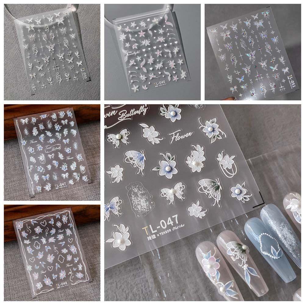 

Manicure Ornaments Butterfly Nail Stickers Laser Butterfly Nail Decorations Lady A1