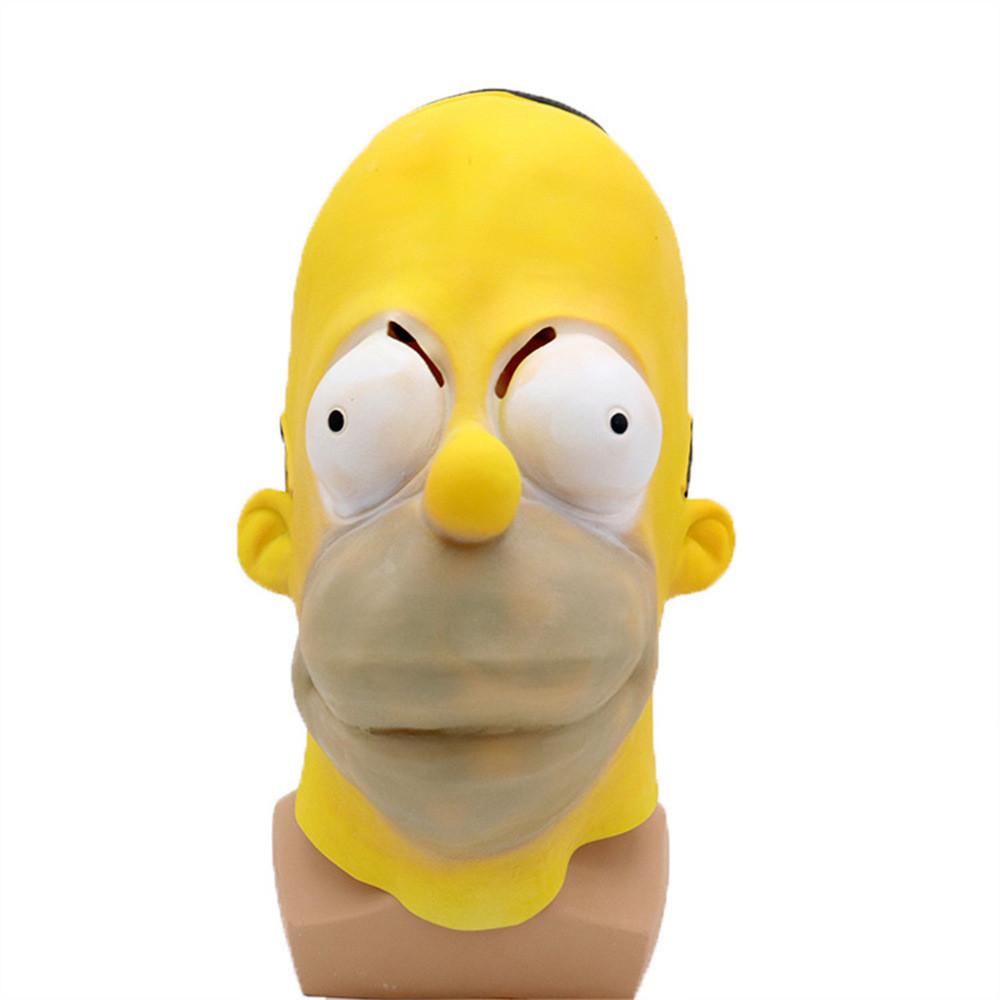 Halloween Simpsons Mask Latex Costume Headgear For Cosplay And Events Themed