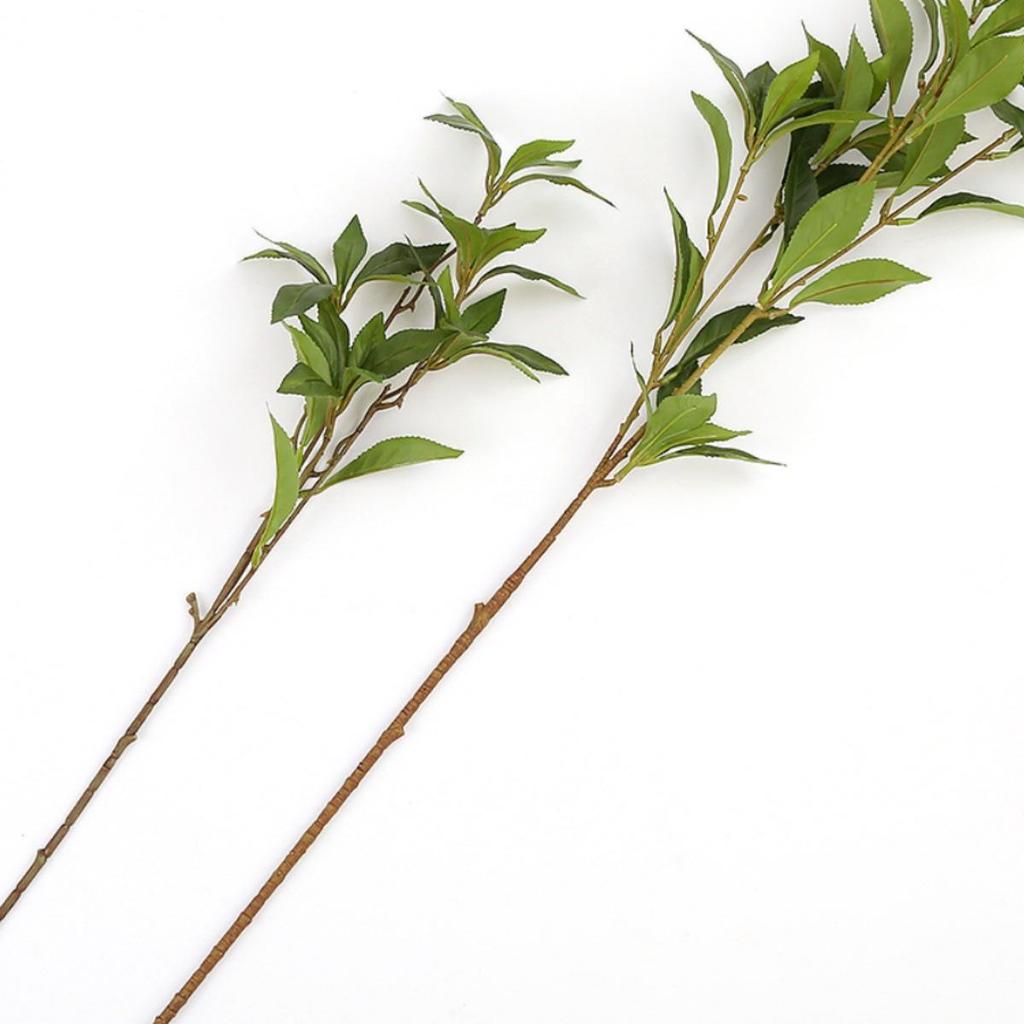 Nordic Greenery: Single Artificial Pieris Japonica Leaves for Living Room or Dining Table Decor.