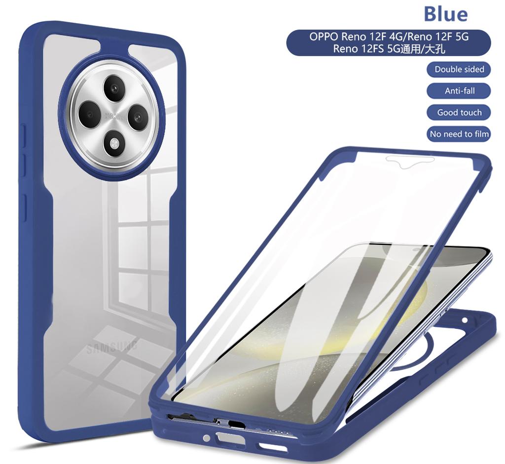 Nárazuvzdorný 360 Průhledný Kryt pro OPPO Reno 12 Pro Reno12 Reno 12F 12 F FS 12FS Reno12F Kryt Ochrana Objektivu Fotoaparátu a Displeje Celková Ochrana