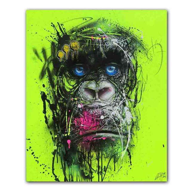 Nordic Street Graffiti Art Animal Canvas Abstract Rabbit Koala Tiger Orangutan Poster Office Living Room Home Decoration Mural No Frame
