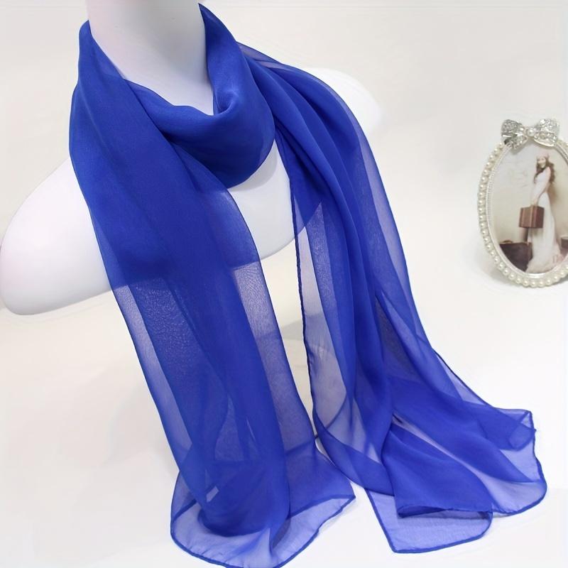 Lightweight Chiffon Scarf Elegant Sheer Shawl with Black & Gray Gradient Design Breathable & Sun-Protective Casual Outings