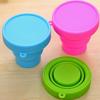 1 Pcs Portable Silicone Retractable Folding Cup with Lid 200ML High Temperature Resistant Outdoor Travel Water Cup