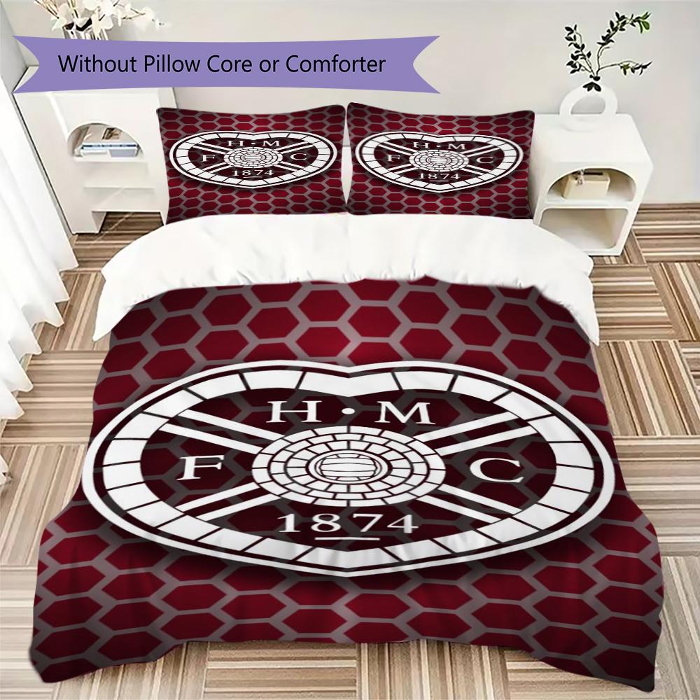 Set Copripiumino Trapuntato con Fantasia Hartes Football Club Federa Decorazione per la Casa Regalo di Compleanno (1 * copripiumino + 2 * federe senza imbottitura)