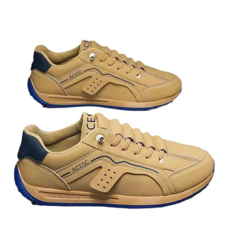 Frühling neue Leder leichte rutschfeste weiche Sohle Retro Laufschuhe flach Forrest Gump Schuhe