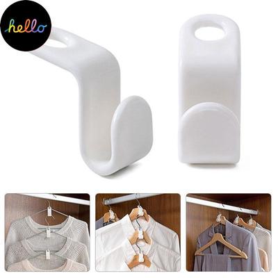 10/20 pezzi di plastica per armadio organizer per guardaroba salvaspazio ganci gancio connettore fibbia