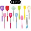 Black Non-stick Silicone Kitchenware Cooking Utensils Set Cookware Spatula Egg Beaters Stainless Steel Handle Kitchen Tool Set