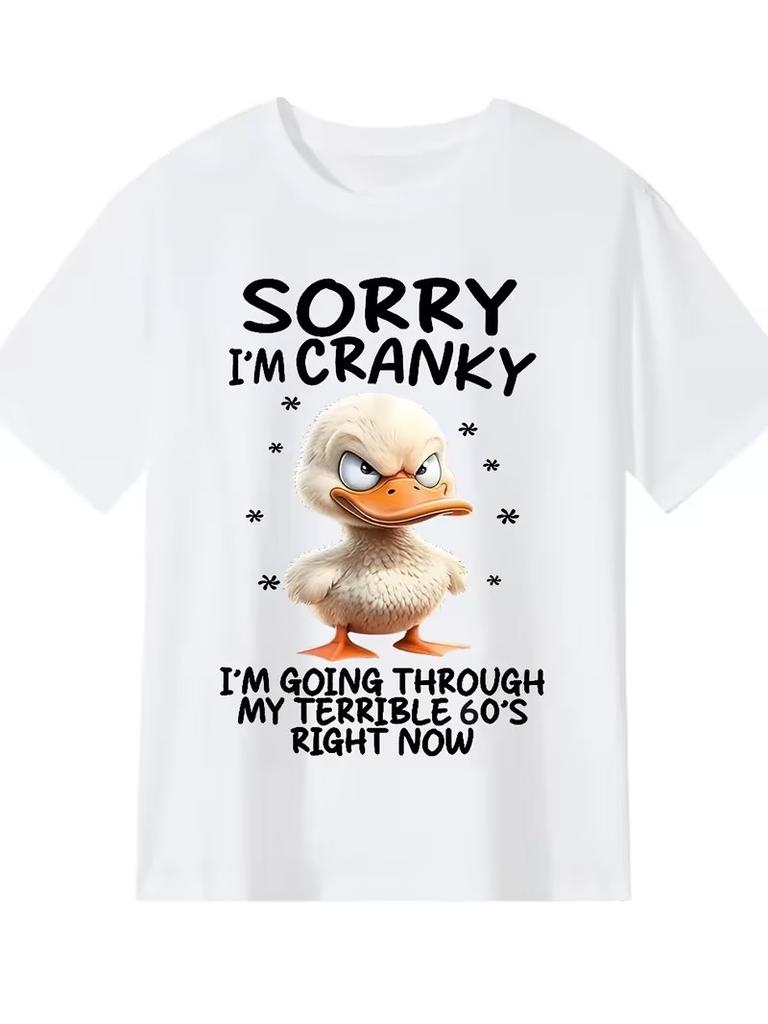 Lustiges Enten-T-Shirt: Sorry, ich bin mürrisch, ich durchlebe meine furchtbaren 60er
