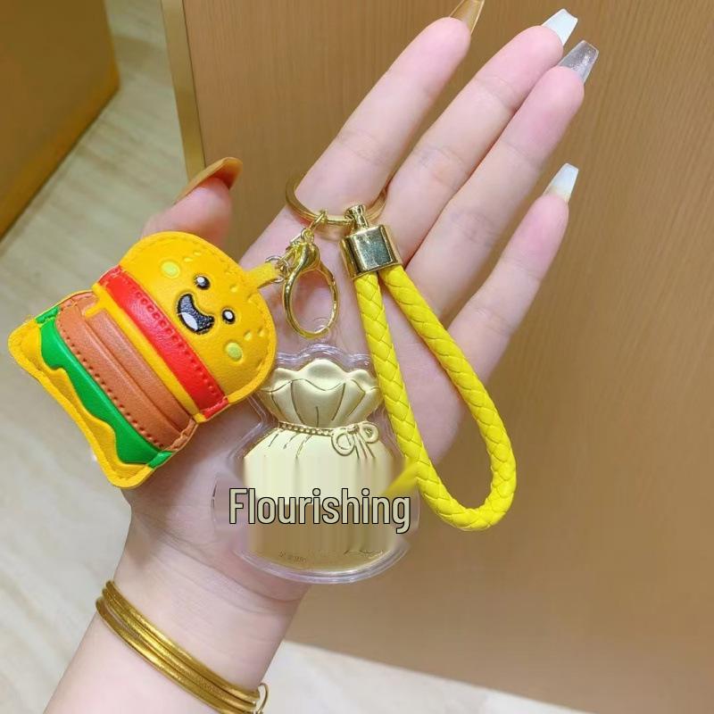 Shuibei 999 Pure Gold Good Luck Keychain: Wealth-Attracting Charm Gift for Partner