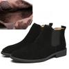 Fashion Retro Mens Wide Width Suede Chelsea Boots British Style Ankle Boots Autumn Winter Casual Shoes Fashion Comfortable Slip on Boots