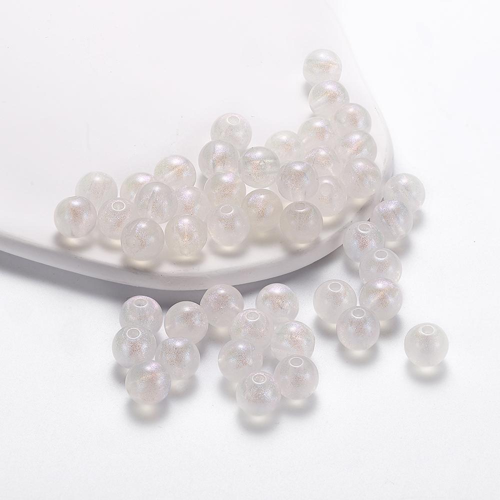 8mm 10mm Acrylic Spacer Beads Mermaid Round Shape Beads For Jewelry Making DIY Charms Bracelets Necklac Accessories