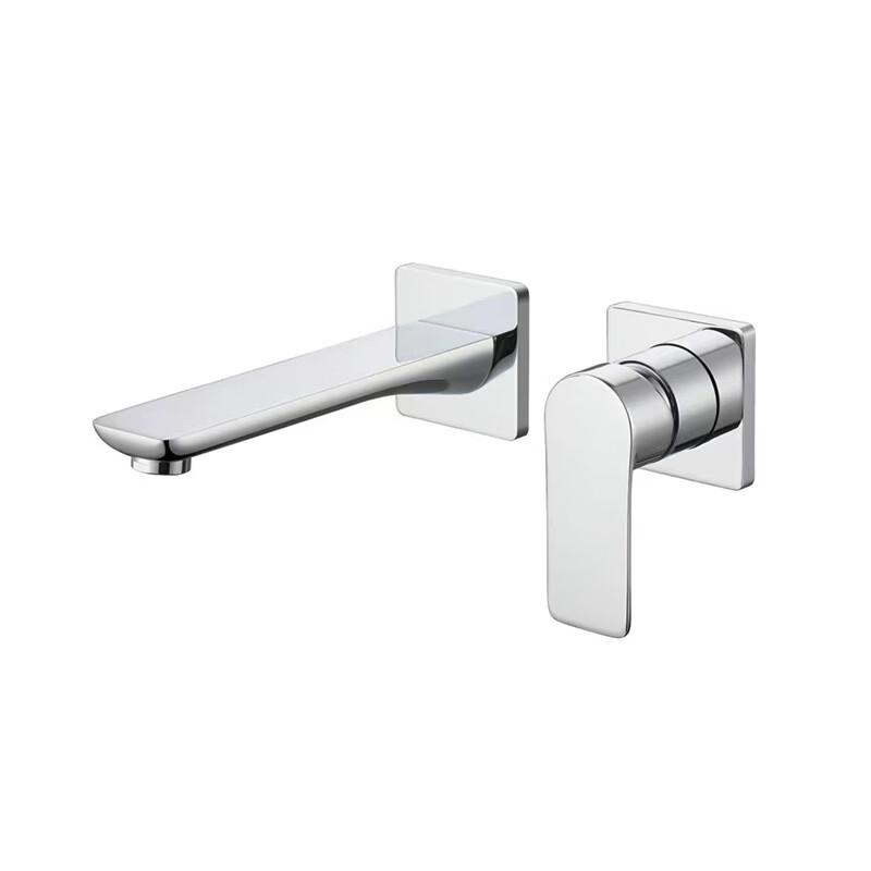 Concealed Wall-Mounted Copper Bathroom Faucet