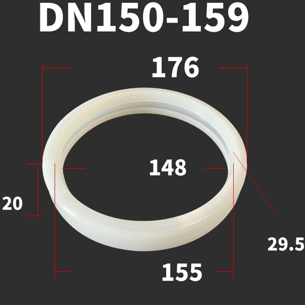 DN0.75-200 VMQ Slicone Rubber Sealing Seal Gasket Strip For Hough Section Coupling Clamp O-shaped groove