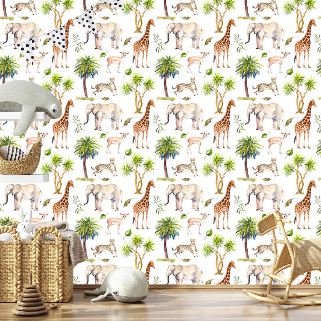 Wild Animals Wallpaper for Living Room and Bedroom 50x1000