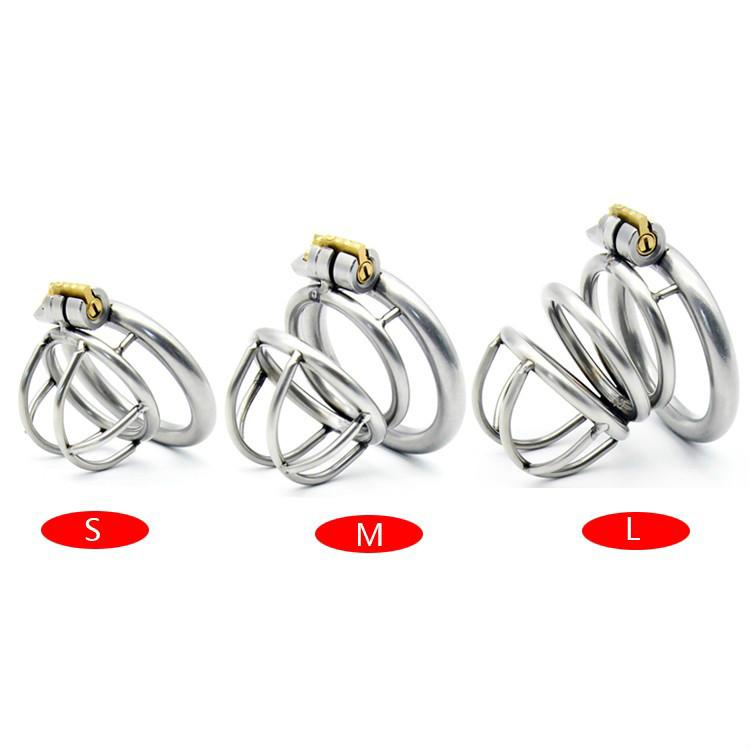 Male Metal Chastity Device Slave Penis Lock Anti-erection Cock Cage Adult Sex Toys for Men