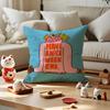 Flat Illustration Cushion Cover Anti-dustmite Pillowcase Invisible Zipper Silky Short Plush Sofa Cushion Cover