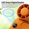 Portable Handheld Fan 5 Speed Mini Cooling Desk Fan Quiet Handheld Fan with Digital Display USB Rechargeable Table Fan