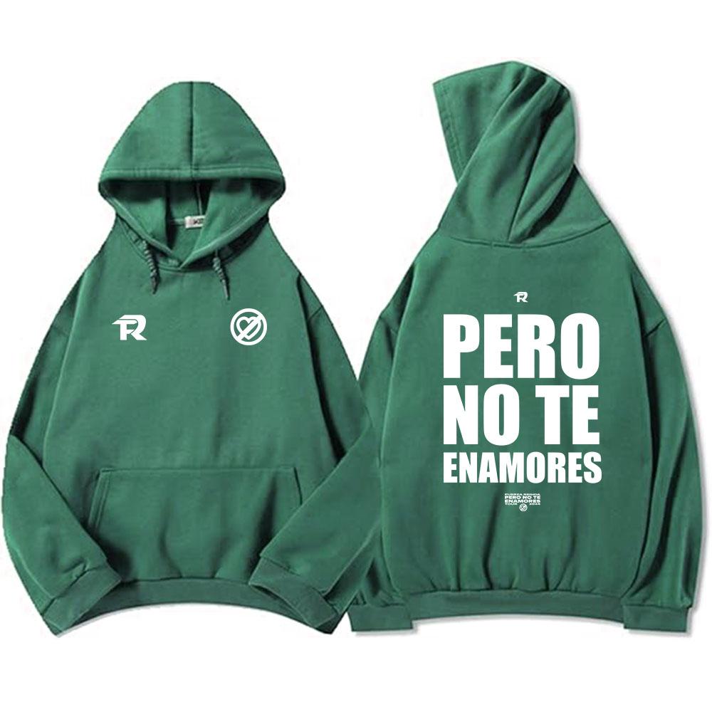 

Уличная одежда Fuerza-Regida Рок Мода Толстовки Но Не Влюбляйся Тур Толстовки для Мужчин Повседневный Длинный Рукав 3XL