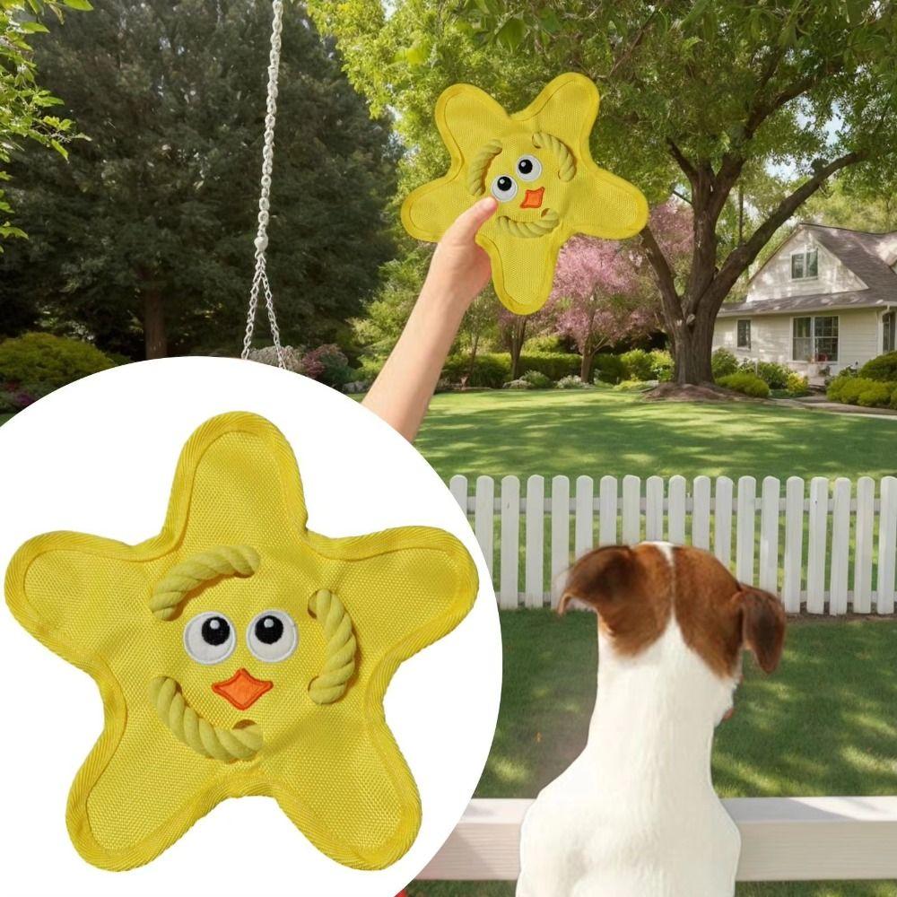 Bite Resistant Interactive Dog Throw Toy Squeak Sound Pet Teeth Cleaning Toy Puppies Use