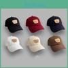 Black White Beige Navy Wine Red Coffee Cute Cartoon Bear Soft Top Baseball Cap For Women Spring Autumn Street Snap Duck Tongue Hat