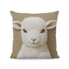 Modern Vintage Alpaca-Themed Pillowcase with Double-Sided Print and Zipper Closure