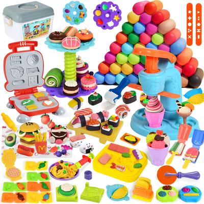 UQTOO Wheat Clay 48-Piece Deluxe Set: DIY Clay Play Toy for Kids, Handmade Tools, Birthday Gift for Boys and Girls, Indoor Play, Clay Toy