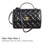 Chanel Bright Calfskin Shoulder Bag, Crossbody Bag, Handbag Small Women's Black AS3908-B10377-94305