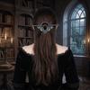 Retro Halloween Bat Disk Hairpin Flexible Gothic Hairpin Hairchopstick Bat Hair Bun Cosplay