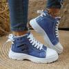 New High-top Women's Shoes with Thick-soled Height-increasing Casual Sports Shoes In Large Sizes