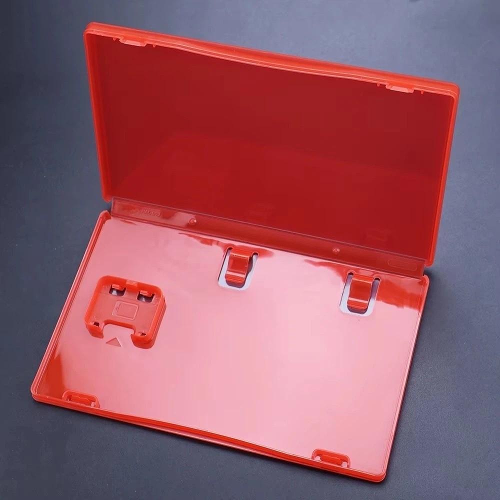 Transparent Game Card Box Red with Book Holder Storage Case Box Plastic Cartridge Holder Shell for Switch 2 For Inserted Cover
