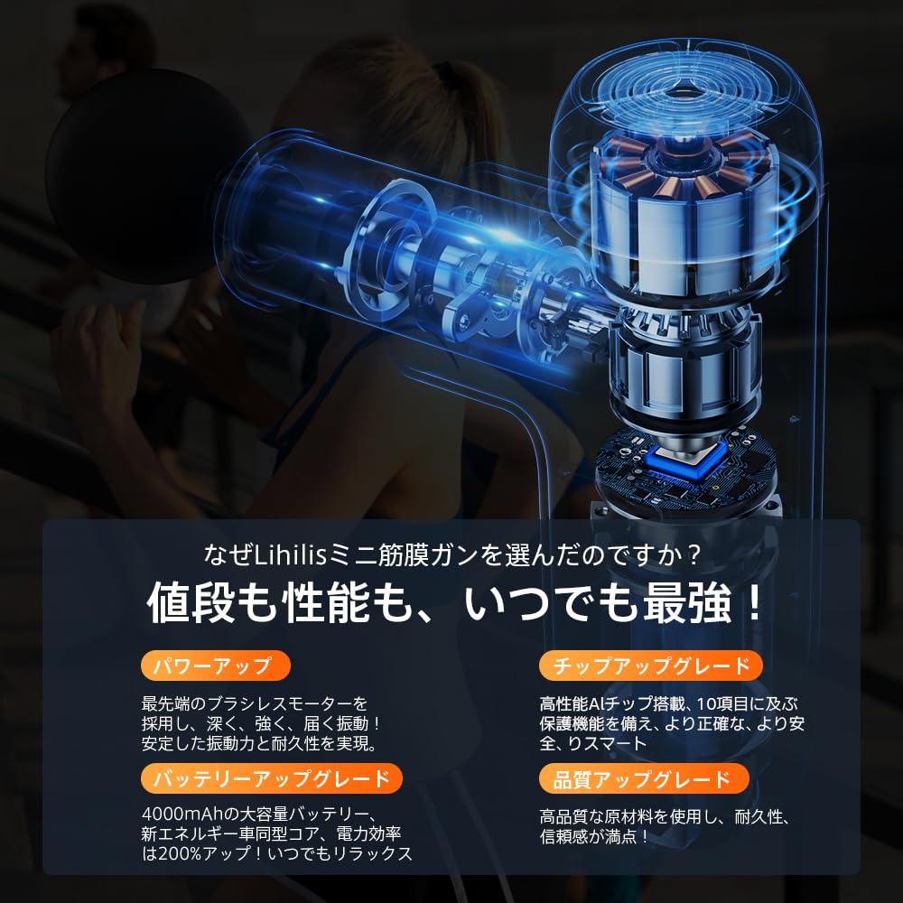 Fascia Release Gun Neueste Aktion Lihilis Handy AI Auto-Modus 6 Stufen Starke Vibration 340 g Ultraleicht Schnellladung 4000 mAh Hohe Kapazität Verwendung für