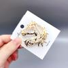 Simple Hollow Horse Brooch Zinc Zinc Alloy New Year Chest Flower Zodiac Horse Pin  Gift