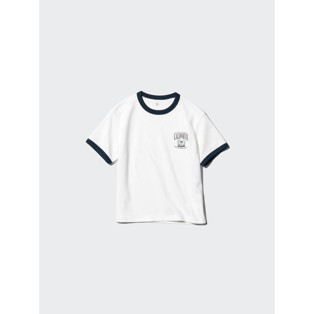 Uniqlo Japan Aerism Cotton Graphic Crewneck Tee