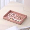 Nordic Desktop Storage Tray Leather Decorative Vanity Tray Watch Holder Perfume Tray  Bedroom