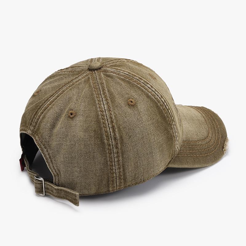 Spring and Summer Outdoor Curved Brim Letter Embroidery Washed Baseball Cap Men's Fashion Sun Protection Versatile Women's Cap