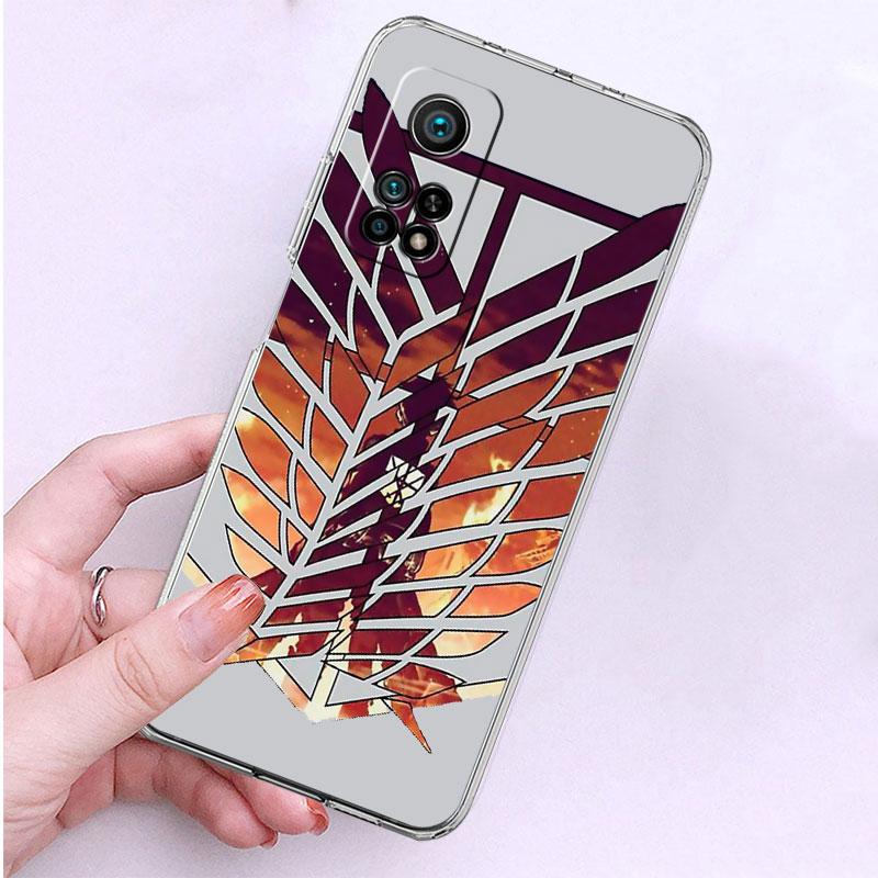 Attack On Titan Logo Phone Case for Xiaomi Mi 12 9T 11X 12X 10T 5G 11 Lite Note 10 11T Poco X3 NFC M3 F3 Soft Clear TPU Funda