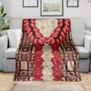 Samoan Floral Pattern Multicolor Soft Warm Blanket, Suitable for Sofa, Bed, Car, Office, Camping | All-Season Gift Blanket