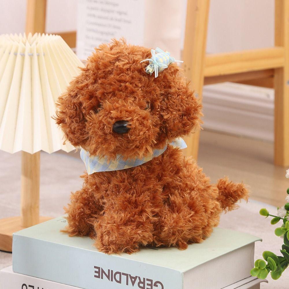 Baby Appease Stuffed Dog Doll Curly Hair Simulation Dog Plush Lovely Dog Plush Toy  Birthday Gift